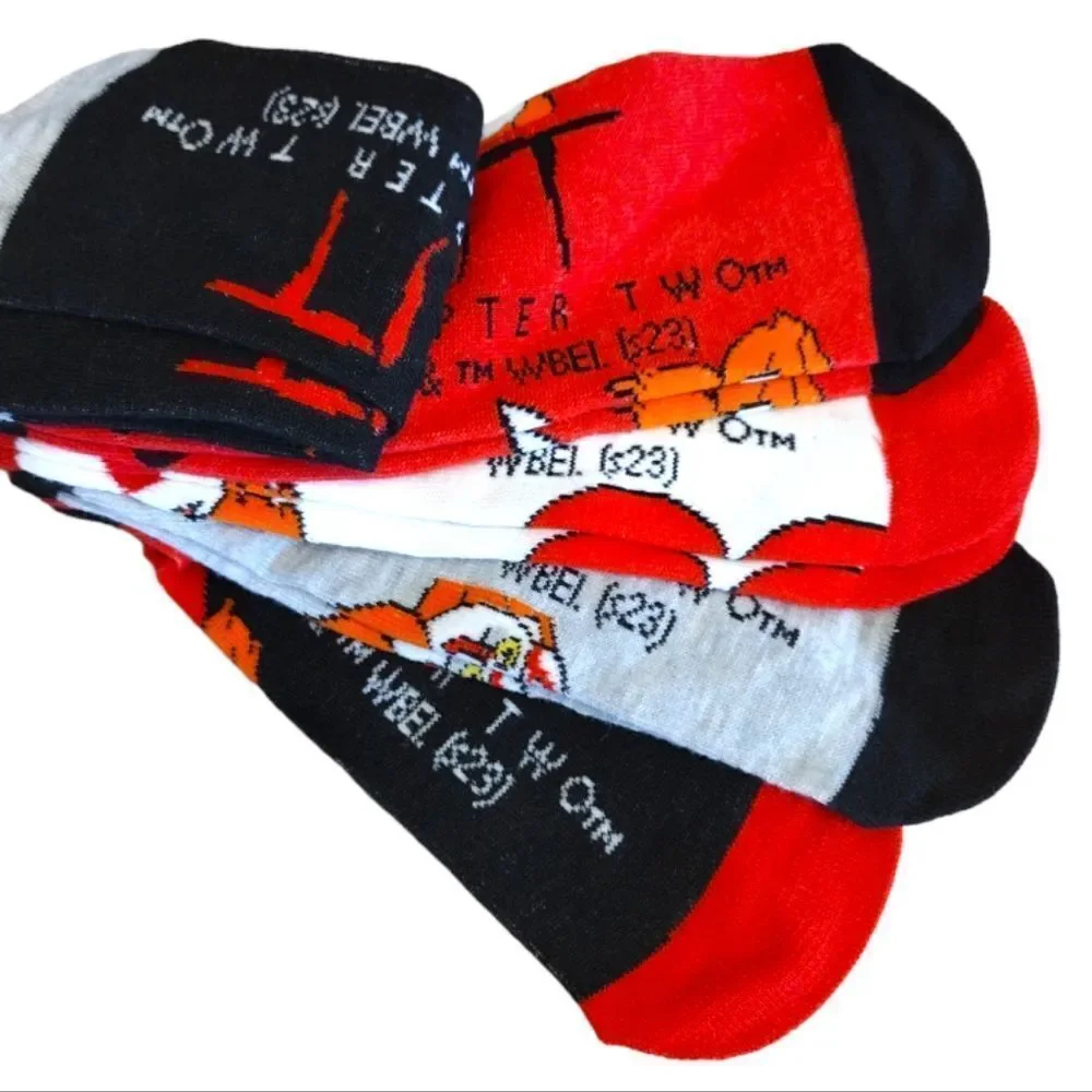 WB IT Chapter Pennywise Prints 5‎ Pairs Low Cut Ankle Socks NWT